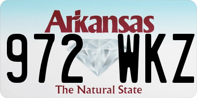 AR license plate 972WKZ