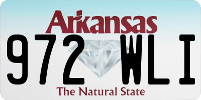 AR license plate 972WLI