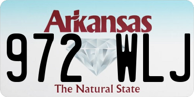 AR license plate 972WLJ
