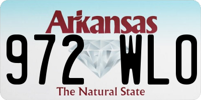 AR license plate 972WLO