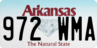 AR license plate 972WMA