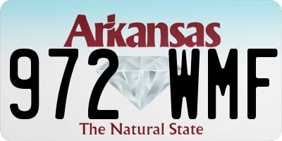 AR license plate 972WMF