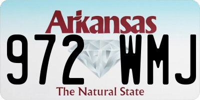 AR license plate 972WMJ