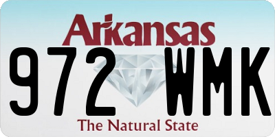 AR license plate 972WMK