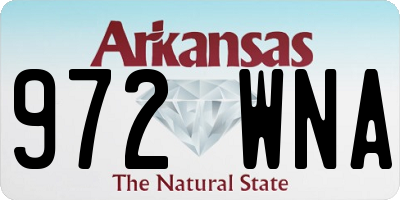 AR license plate 972WNA