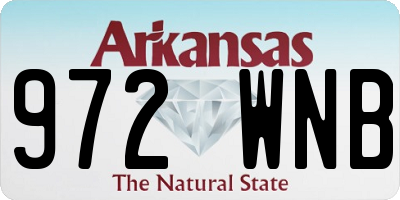 AR license plate 972WNB