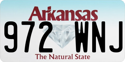 AR license plate 972WNJ