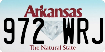 AR license plate 972WRJ