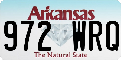 AR license plate 972WRQ