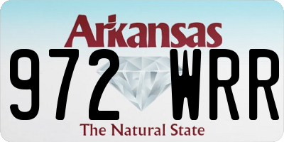 AR license plate 972WRR