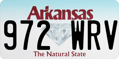 AR license plate 972WRV