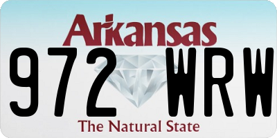 AR license plate 972WRW