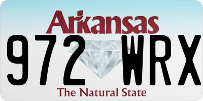 AR license plate 972WRX