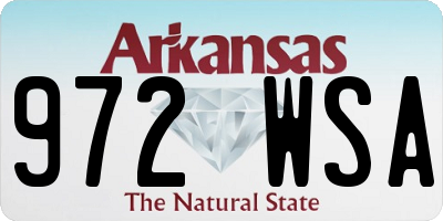 AR license plate 972WSA