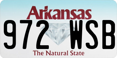 AR license plate 972WSB
