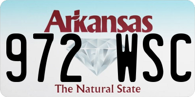 AR license plate 972WSC