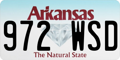AR license plate 972WSD