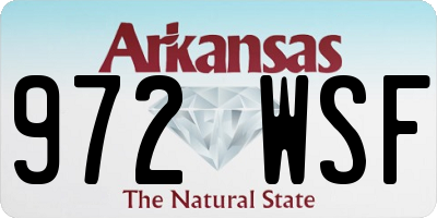 AR license plate 972WSF