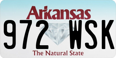 AR license plate 972WSK