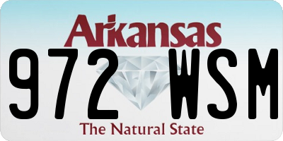 AR license plate 972WSM
