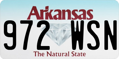 AR license plate 972WSN