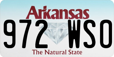 AR license plate 972WSO