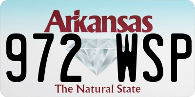 AR license plate 972WSP