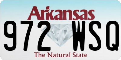 AR license plate 972WSQ