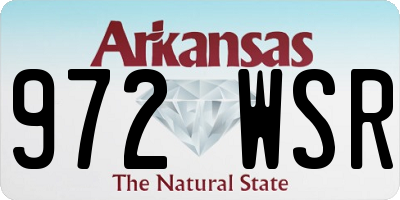 AR license plate 972WSR