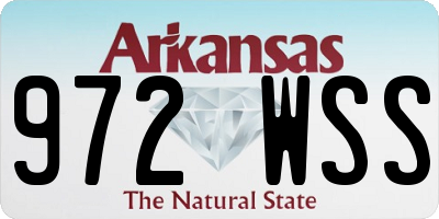 AR license plate 972WSS