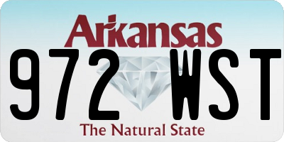 AR license plate 972WST
