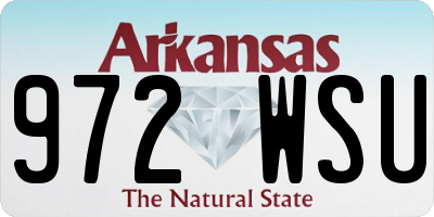 AR license plate 972WSU