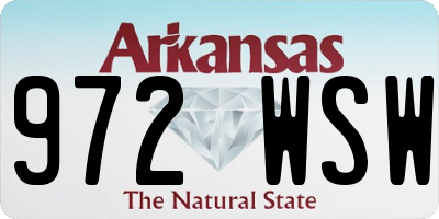 AR license plate 972WSW