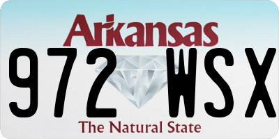 AR license plate 972WSX