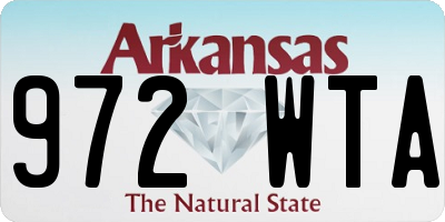 AR license plate 972WTA