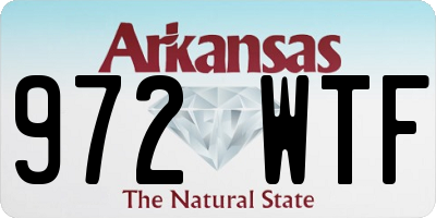 AR license plate 972WTF