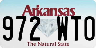 AR license plate 972WTO