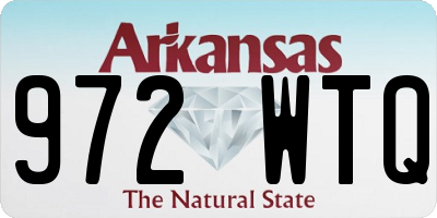 AR license plate 972WTQ