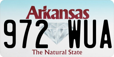 AR license plate 972WUA