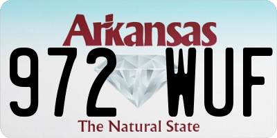 AR license plate 972WUF