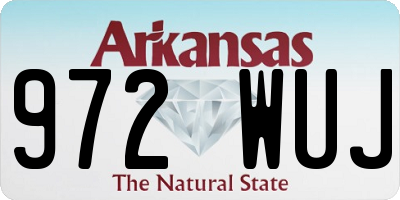 AR license plate 972WUJ