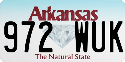 AR license plate 972WUK