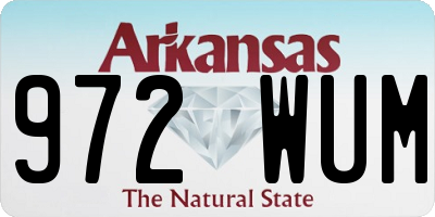 AR license plate 972WUM