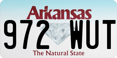 AR license plate 972WUT