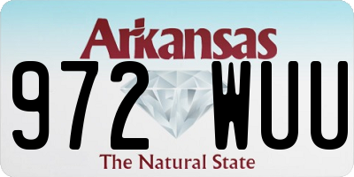AR license plate 972WUU