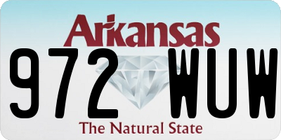 AR license plate 972WUW