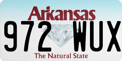 AR license plate 972WUX
