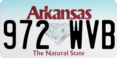 AR license plate 972WVB