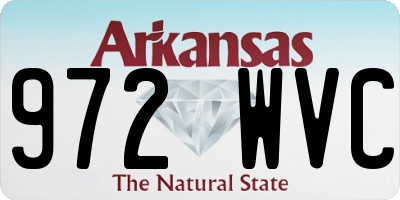 AR license plate 972WVC