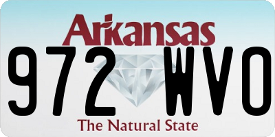 AR license plate 972WVO